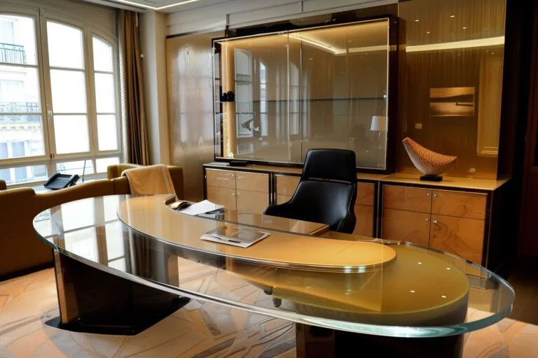 magnifique bureau en verre