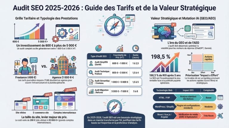 Tarifs Audit SEO 2026